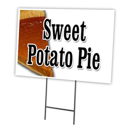 Sweet Potato Pie Yard Sign & Stake Outdoor Plastic Coroplast Window